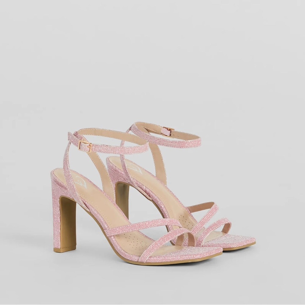 Elegant Pink Strappy Heels